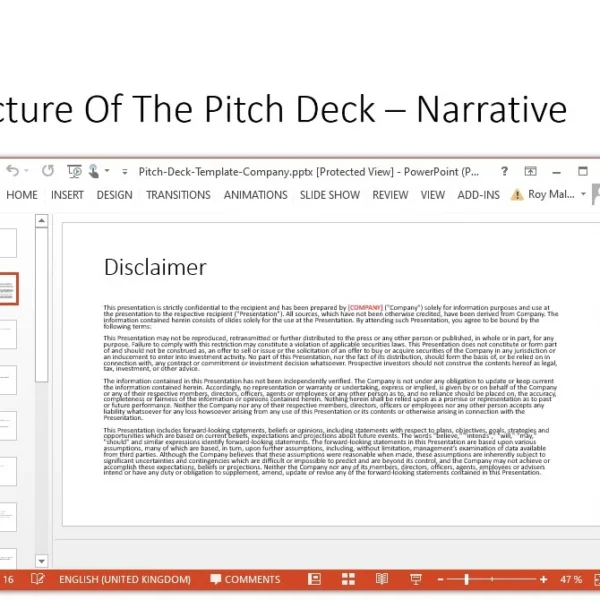 Pitch Deck template for Asset Managers / Funds